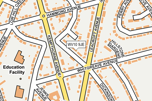 WV10 9JE map - OS OpenMap – Local (Ordnance Survey)