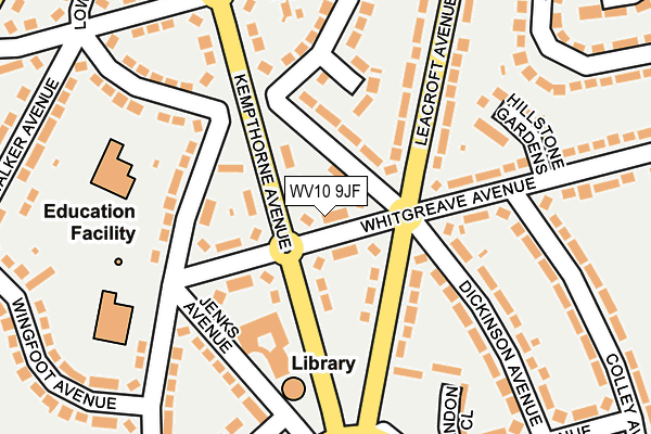 WV10 9JF map - OS OpenMap – Local (Ordnance Survey)