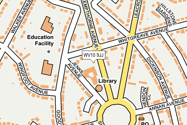 WV10 9JJ map - OS OpenMap – Local (Ordnance Survey)