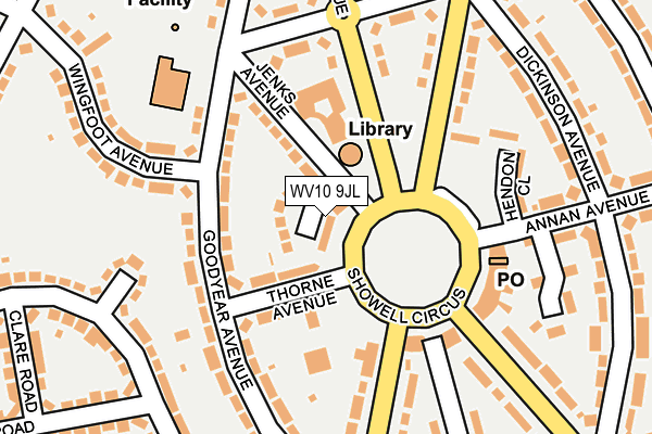 WV10 9JL map - OS OpenMap – Local (Ordnance Survey)