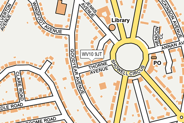 WV10 9JT map - OS OpenMap – Local (Ordnance Survey)