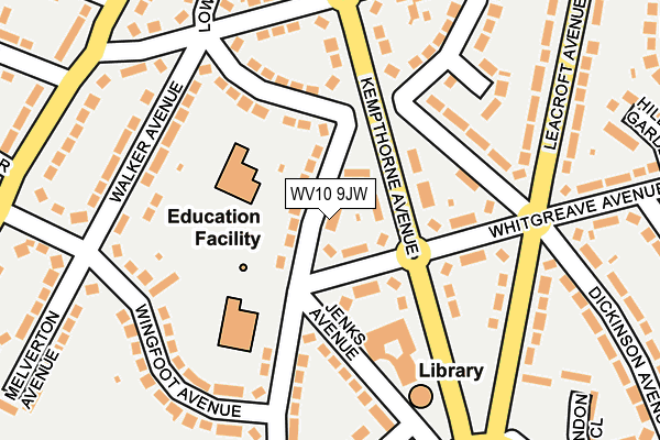 WV10 9JW map - OS OpenMap – Local (Ordnance Survey)