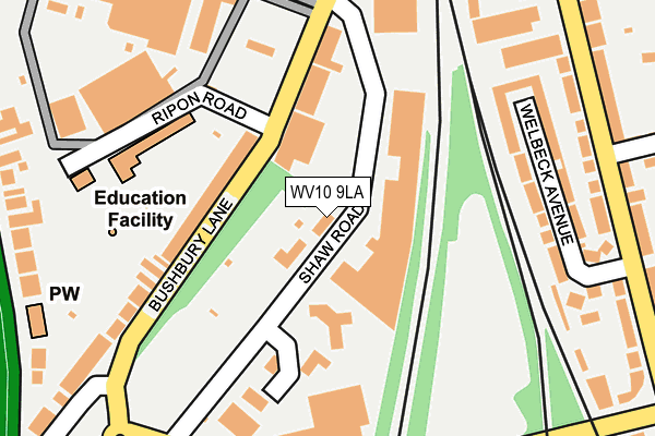 WV10 9LA map - OS OpenMap – Local (Ordnance Survey)