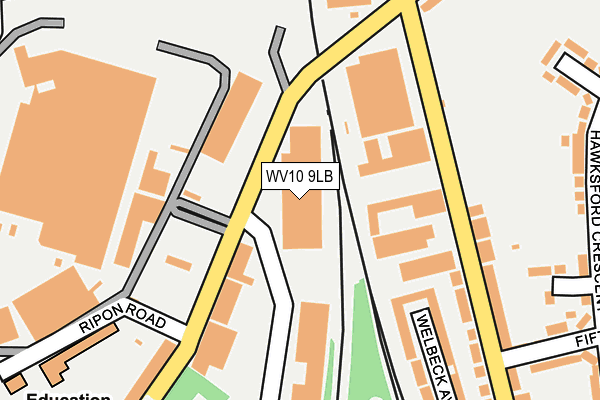 WV10 9LB map - OS OpenMap – Local (Ordnance Survey)