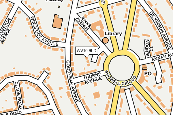 WV10 9LD map - OS OpenMap – Local (Ordnance Survey)