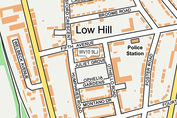 WV10 9LJ map - OS OpenMap – Local (Ordnance Survey)
