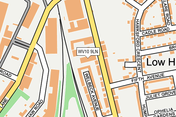 WV10 9LN map - OS OpenMap – Local (Ordnance Survey)