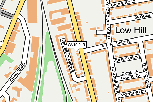 WV10 9LR map - OS OpenMap – Local (Ordnance Survey)