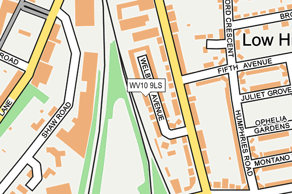 WV10 9LS map - OS OpenMap – Local (Ordnance Survey)