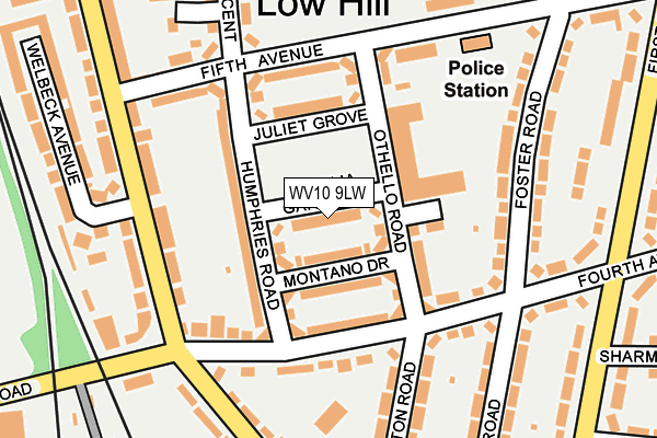 WV10 9LW map - OS OpenMap – Local (Ordnance Survey)