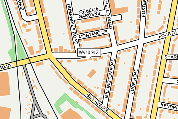 WV10 9LZ map - OS OpenMap – Local (Ordnance Survey)