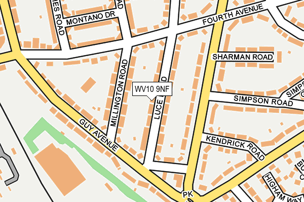 WV10 9NF map - OS OpenMap – Local (Ordnance Survey)