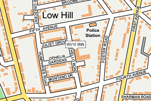 WV10 9NN map - OS OpenMap – Local (Ordnance Survey)