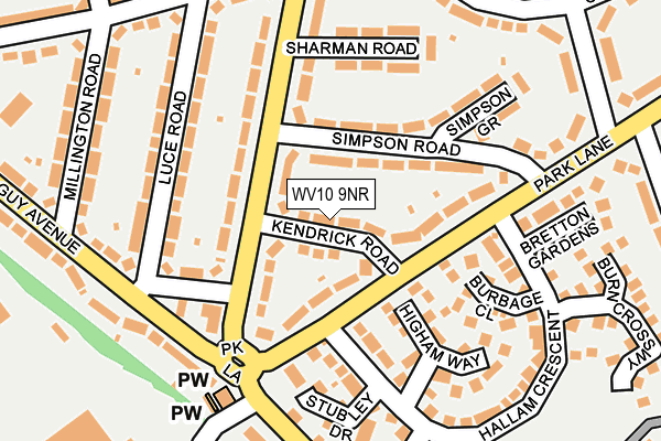 WV10 9NR map - OS OpenMap – Local (Ordnance Survey)