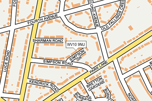 WV10 9NU map - OS OpenMap – Local (Ordnance Survey)