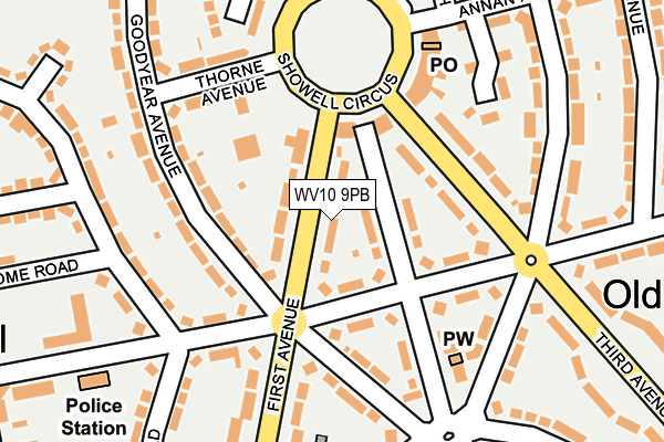 WV10 9PB map - OS OpenMap – Local (Ordnance Survey)