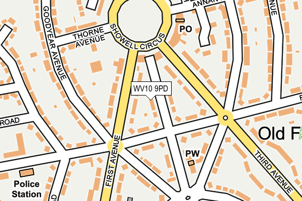 WV10 9PD map - OS OpenMap – Local (Ordnance Survey)