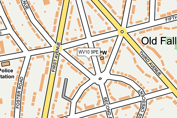 WV10 9PE map - OS OpenMap – Local (Ordnance Survey)