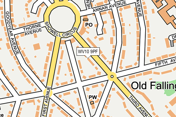 WV10 9PF map - OS OpenMap – Local (Ordnance Survey)