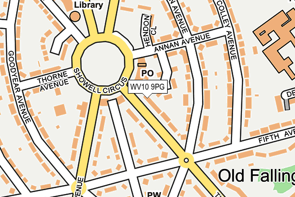 WV10 9PG map - OS OpenMap – Local (Ordnance Survey)