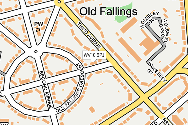 WV10 9PJ map - OS OpenMap – Local (Ordnance Survey)