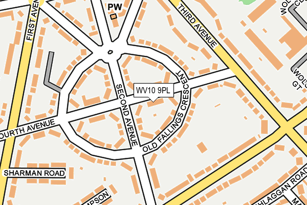 WV10 9PL map - OS OpenMap – Local (Ordnance Survey)