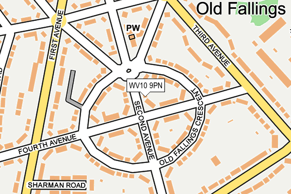 WV10 9PN map - OS OpenMap – Local (Ordnance Survey)