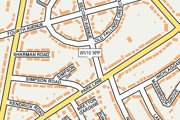 WV10 9PP map - OS OpenMap – Local (Ordnance Survey)