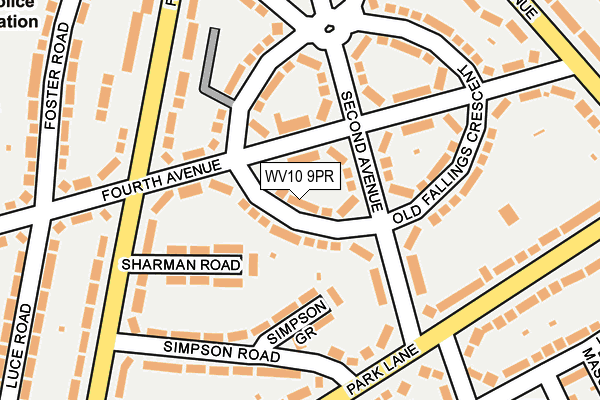 WV10 9PR map - OS OpenMap – Local (Ordnance Survey)