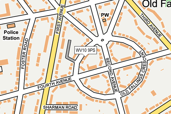 WV10 9PS map - OS OpenMap – Local (Ordnance Survey)