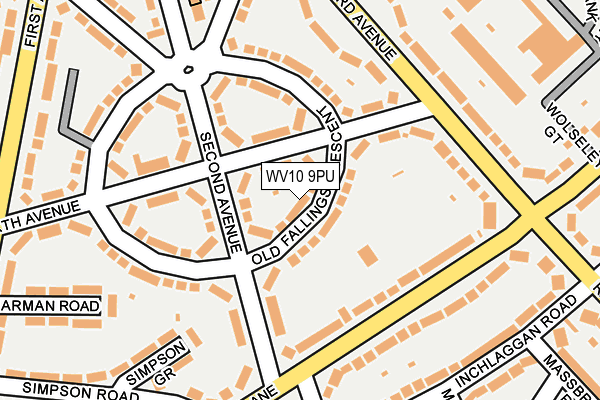 WV10 9PU map - OS OpenMap – Local (Ordnance Survey)