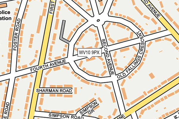 WV10 9PX map - OS OpenMap – Local (Ordnance Survey)