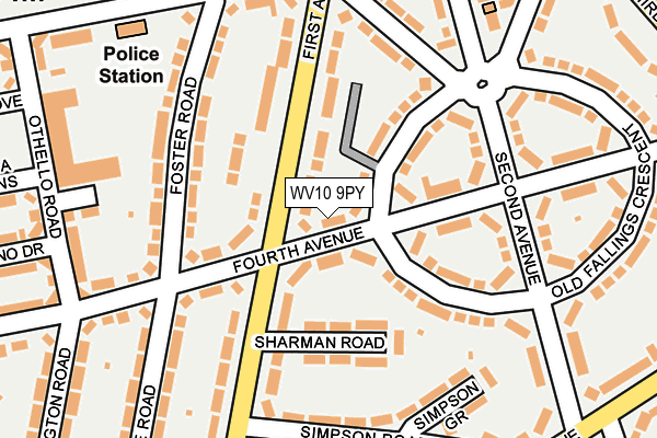 WV10 9PY map - OS OpenMap – Local (Ordnance Survey)