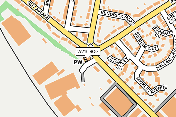 WV10 9QG map - OS OpenMap – Local (Ordnance Survey)