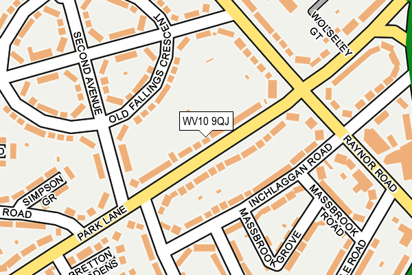 WV10 9QJ map - OS OpenMap – Local (Ordnance Survey)