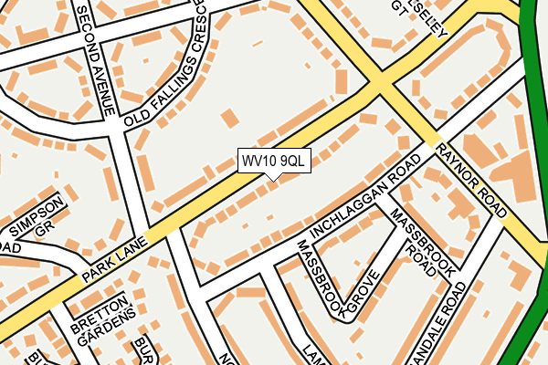 WV10 9QL map - OS OpenMap – Local (Ordnance Survey)