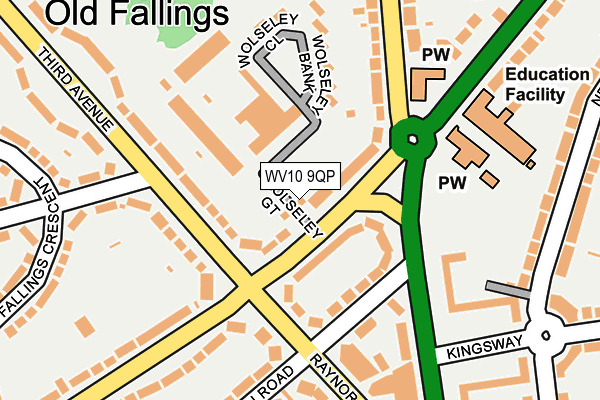 WV10 9QP map - OS OpenMap – Local (Ordnance Survey)