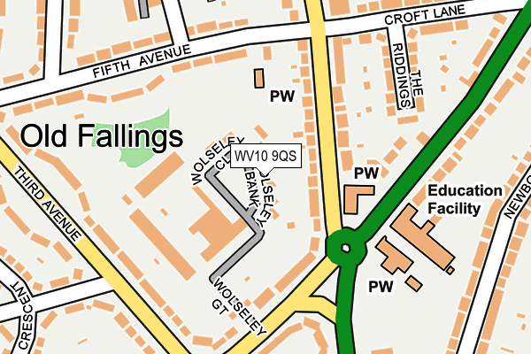 WV10 9QS map - OS OpenMap – Local (Ordnance Survey)