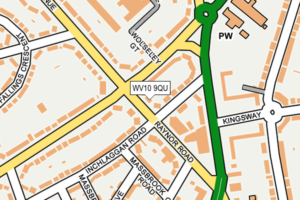 WV10 9QU map - OS OpenMap – Local (Ordnance Survey)