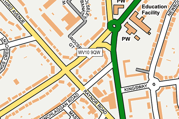 WV10 9QW map - OS OpenMap – Local (Ordnance Survey)