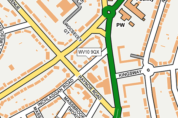 WV10 9QX map - OS OpenMap – Local (Ordnance Survey)
