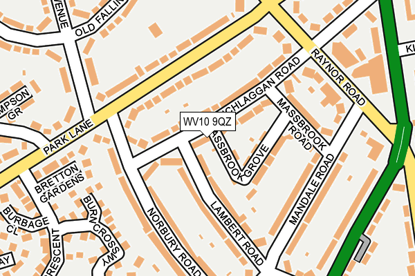 WV10 9QZ map - OS OpenMap – Local (Ordnance Survey)