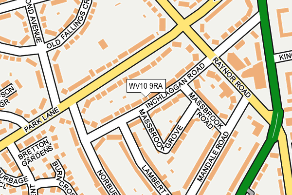 WV10 9RA map - OS OpenMap – Local (Ordnance Survey)