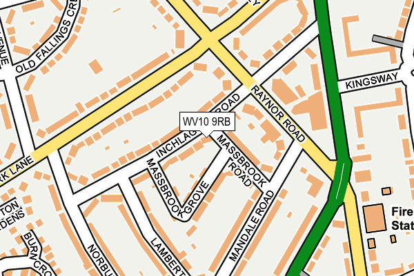 WV10 9RB map - OS OpenMap – Local (Ordnance Survey)