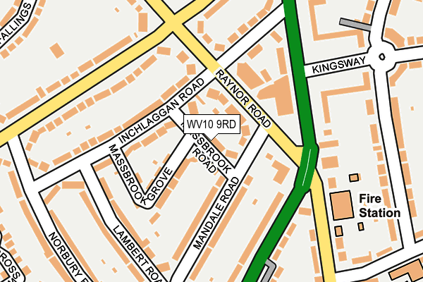 WV10 9RD map - OS OpenMap – Local (Ordnance Survey)