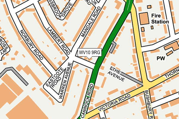 WV10 9RG map - OS OpenMap – Local (Ordnance Survey)