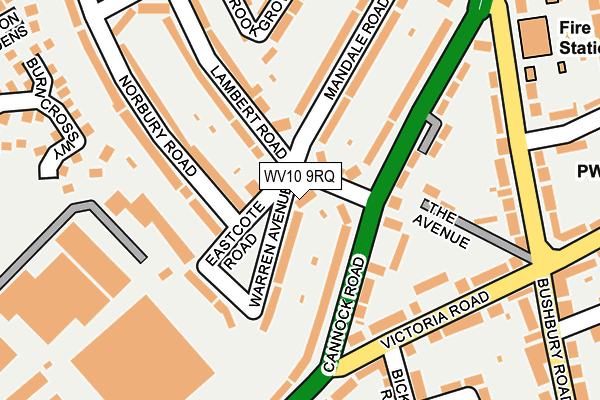 WV10 9RQ map - OS OpenMap – Local (Ordnance Survey)