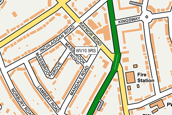 WV10 9RS map - OS OpenMap – Local (Ordnance Survey)