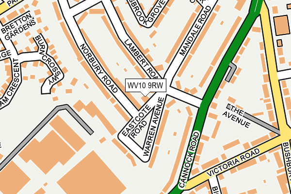 WV10 9RW map - OS OpenMap – Local (Ordnance Survey)