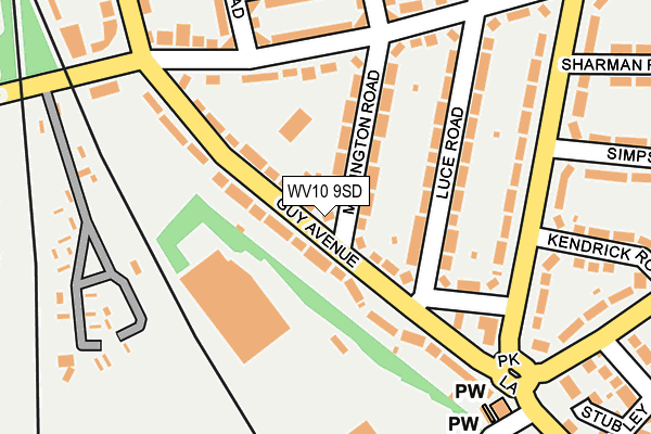 WV10 9SD map - OS OpenMap – Local (Ordnance Survey)